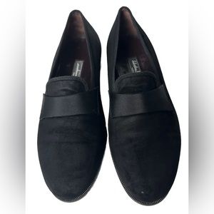 Salvatore Ferragamo Loafer Slip On Shoes Black Suede 7.5 US